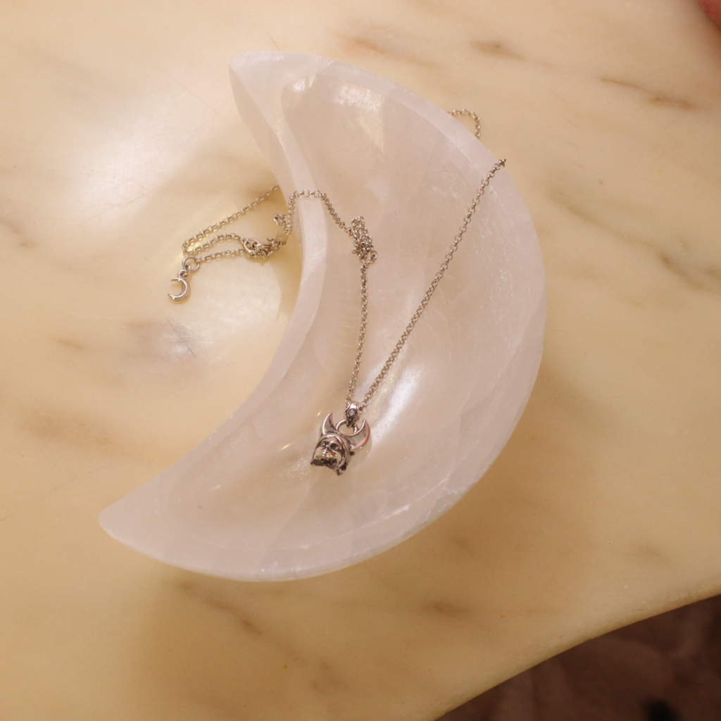 Moon in Selenite - Cosmic Home